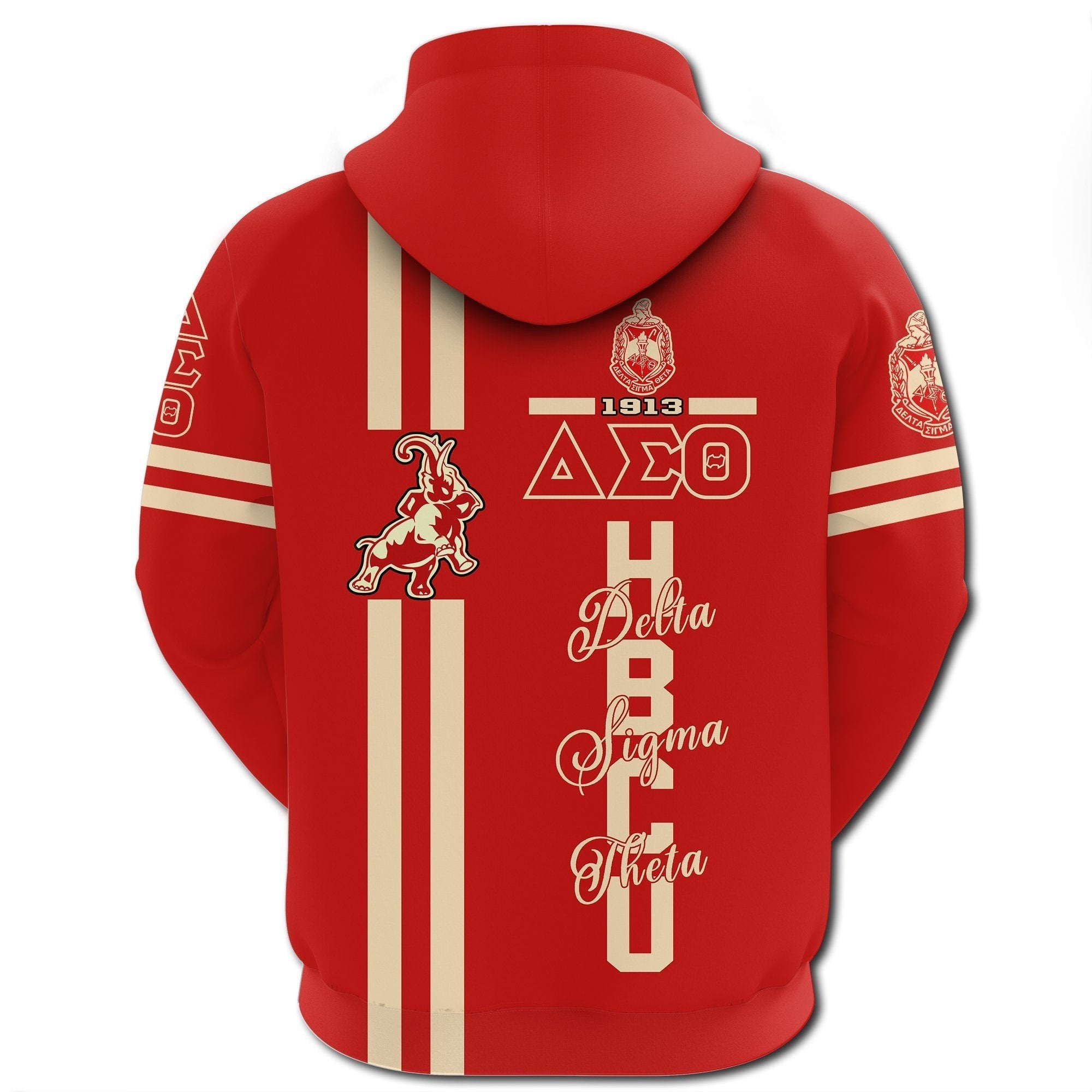 Sorority Hoodie - HBCU Delta Sigma Theta Elephant Zip Hoodie