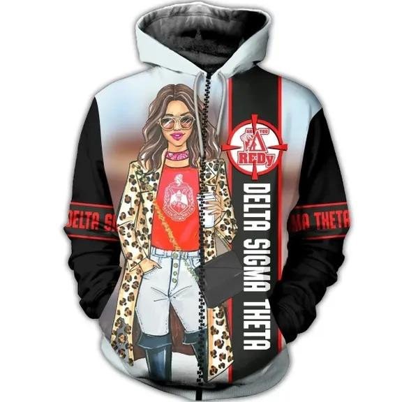 Sorority Hoodie - The Beautiful Girl Delta Sigma Theta Zip Hoodie