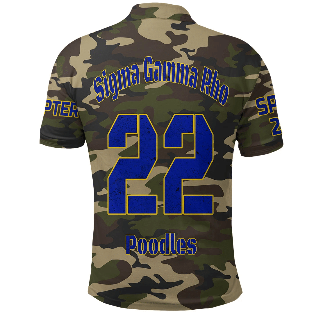 Sorority Polo - Personalized Sigma Gamma Rho Camouflage Polo Shirts