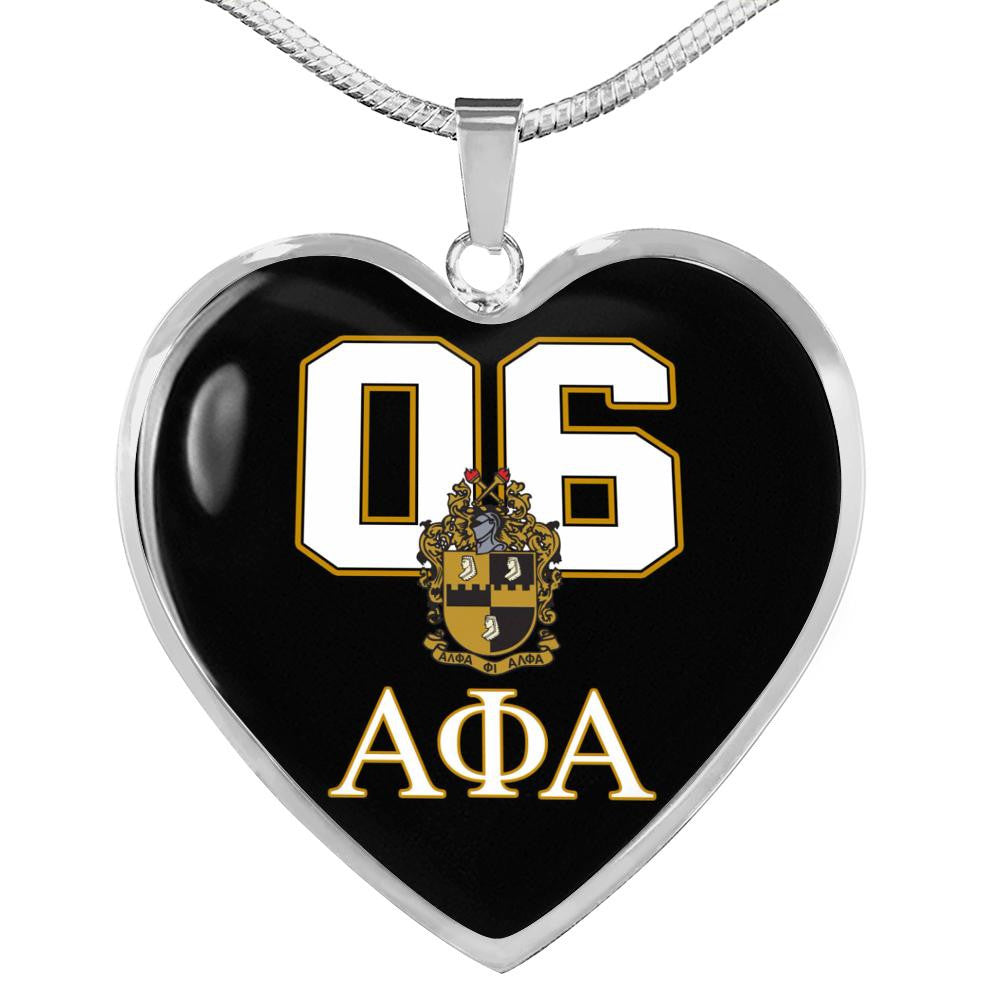 Fraternity Necklace - Alpha Phi Alpha 06 Luxury Necklace Heart