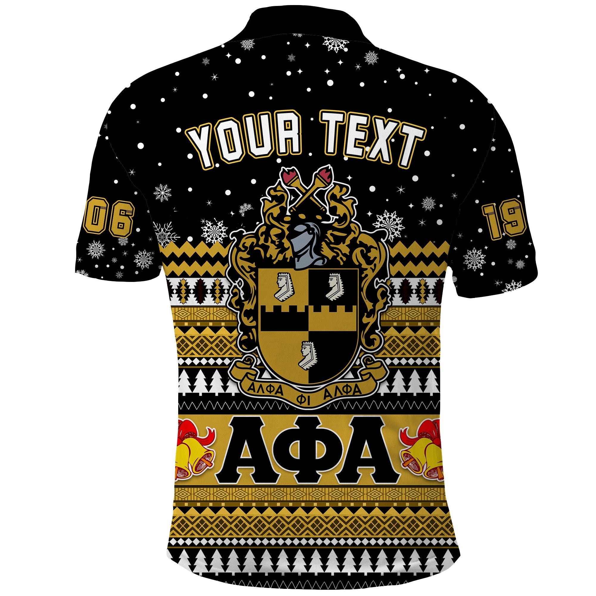 Fraternity Polo - Personalized Alpha Phi Alpha Christmas Polo Shirt African Pattern