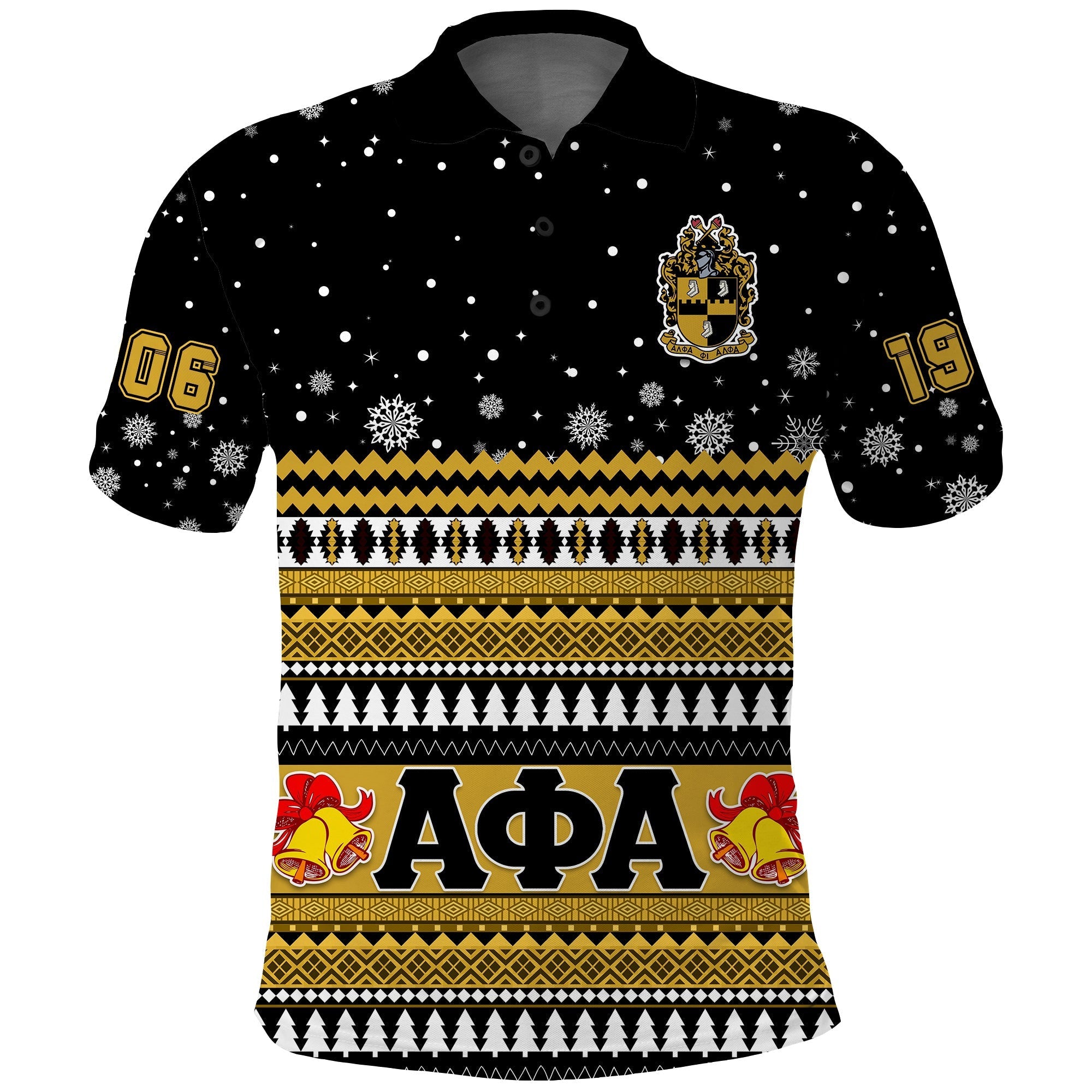 Fraternity Polo - Personalized Alpha Phi Alpha Christmas Polo Shirt African Pattern