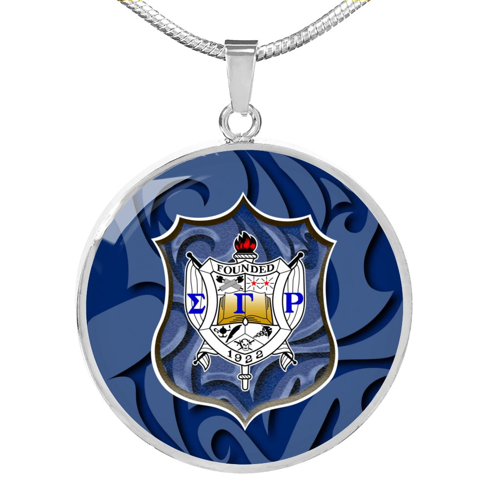 Sorority Necklace - Personalized Sigma Gamma Rho 1922 Luxury Necklace Circle