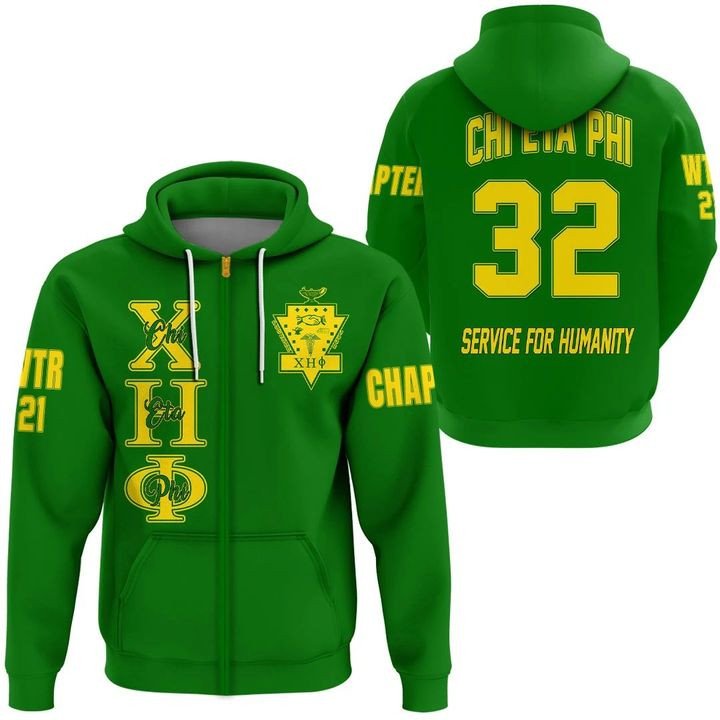 Sorority Hoodie - Personalized Chi Eta Phi Zip Hoodie