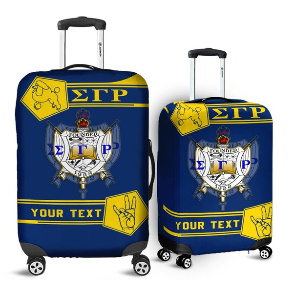 Sorority Luggage Cover - Personalized Sigma Gamma Rho Simple Style