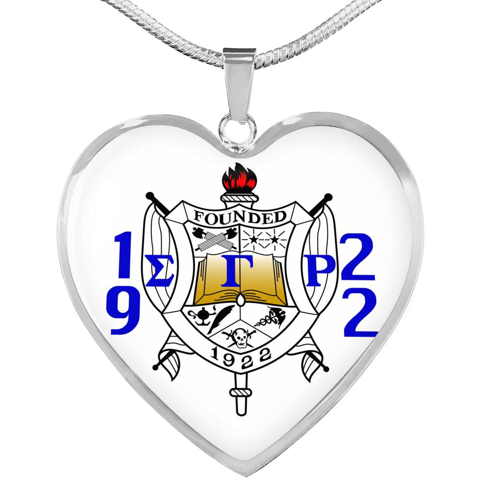 Sorority Necklace - Personalized Sigma Gamma Rho Luxury Necklace Heart