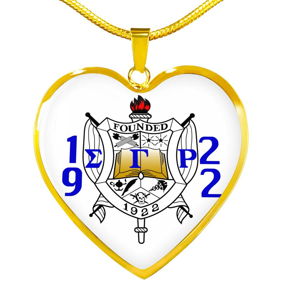 Sorority Necklace - Personalized Sigma Gamma Rho Luxury Necklace Heart