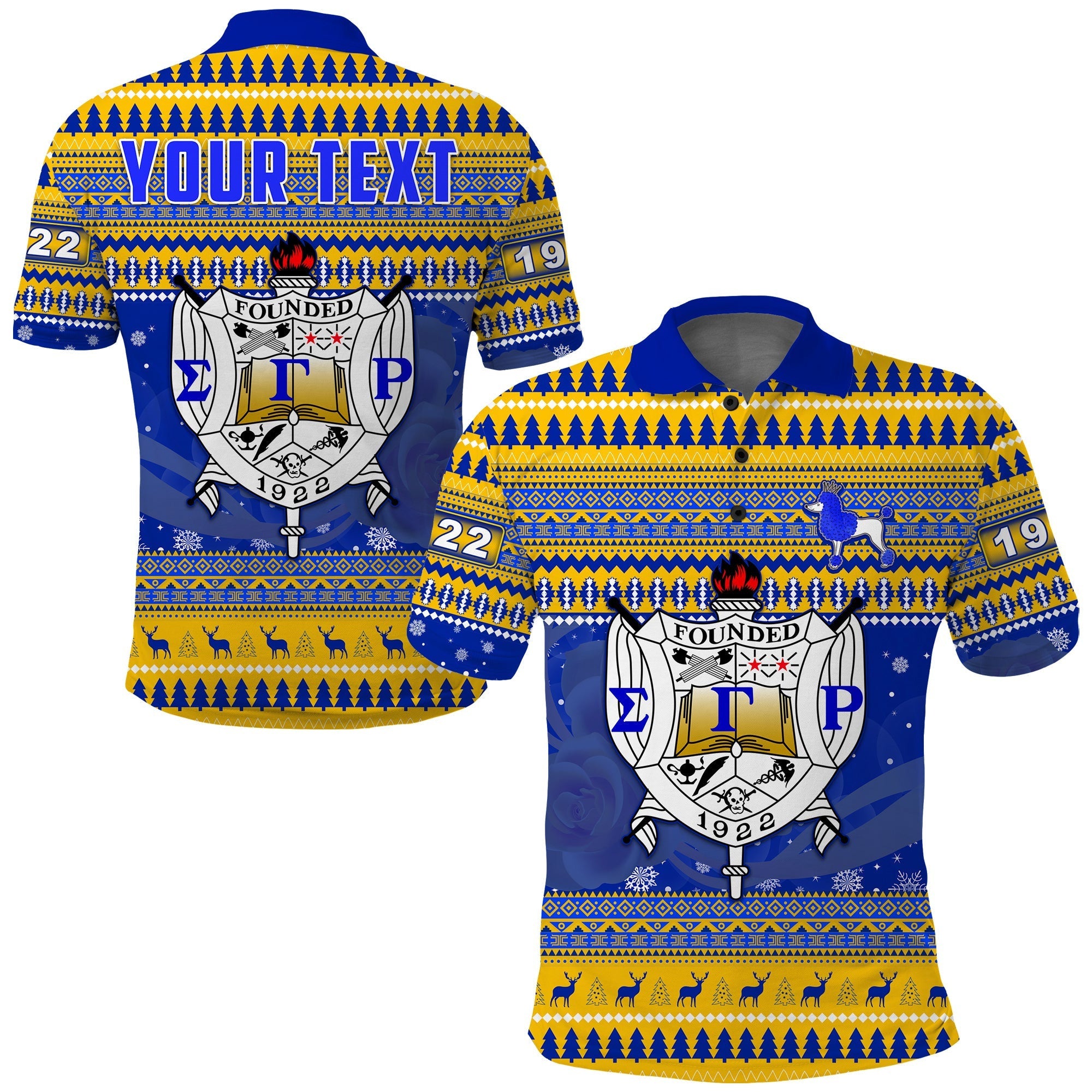 Sorority Polo - Personalized Sigma Gamma Rho Christmas Polo Shirt African Pattern