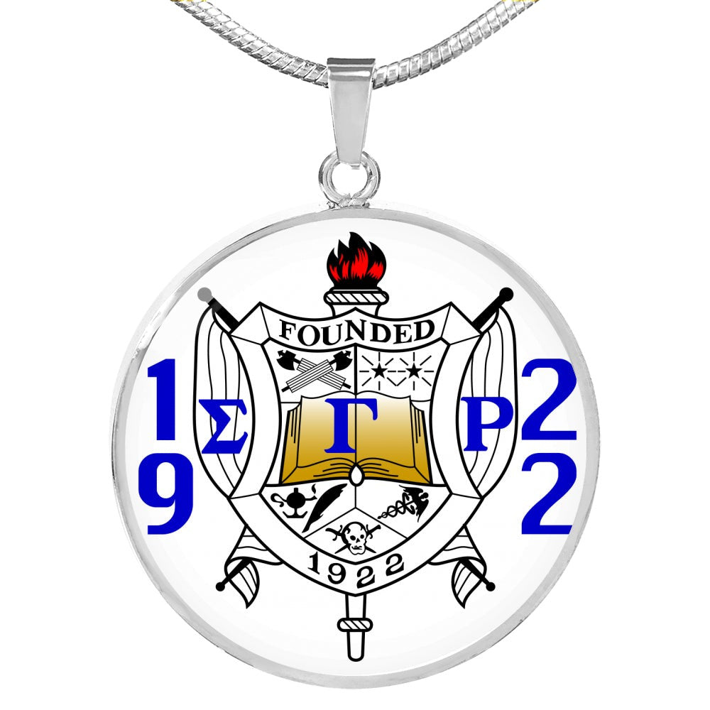 Sorority Necklace - Personalized Sigma Gamma Rho Luxury Necklace Circle