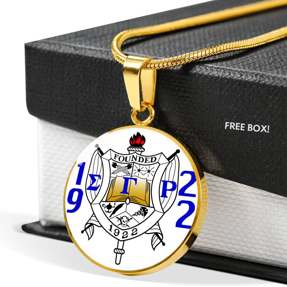 Sorority Necklace - Personalized Sigma Gamma Rho Luxury Necklace Circle