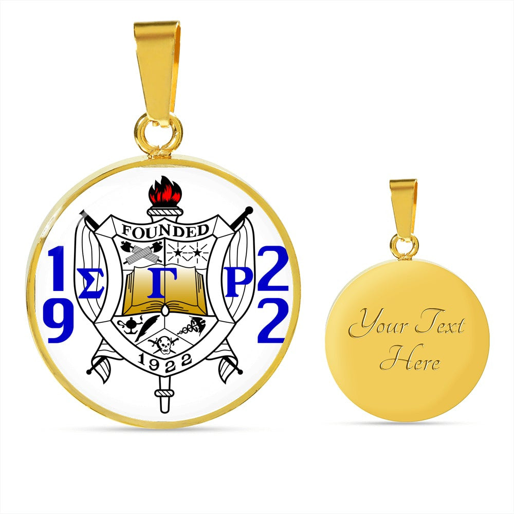 Sorority Necklace - Personalized Sigma Gamma Rho Luxury Necklace Circle