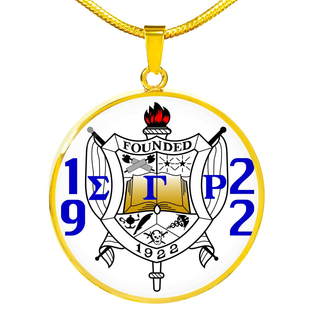 Sorority Necklace - Personalized Sigma Gamma Rho Luxury Necklace Circle