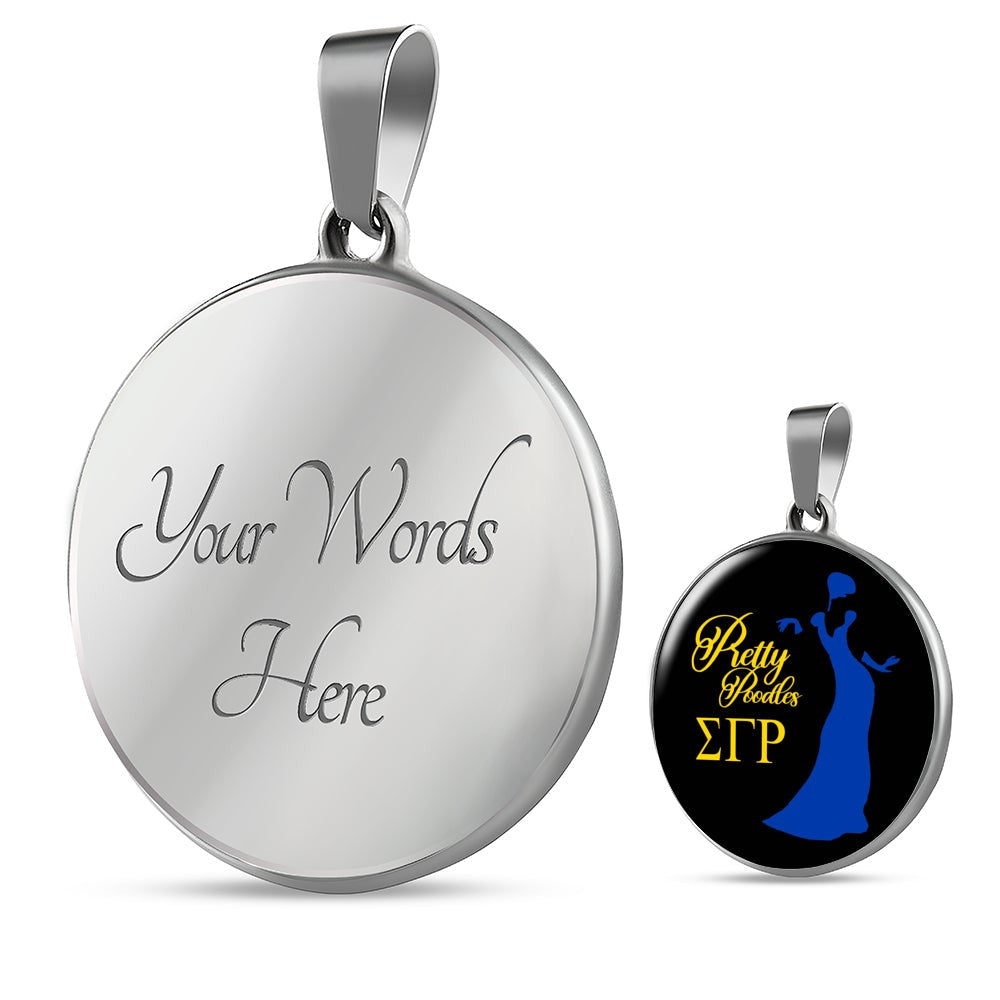 Sorority Necklace - Personalized Sigma Gamma Rho Rolly Luxury Necklace Circle