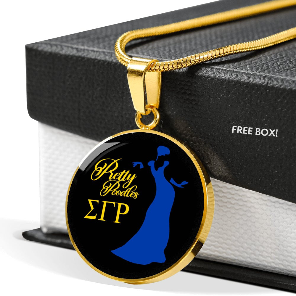 Sorority Necklace - Personalized Sigma Gamma Rho Rolly Luxury Necklace Circle