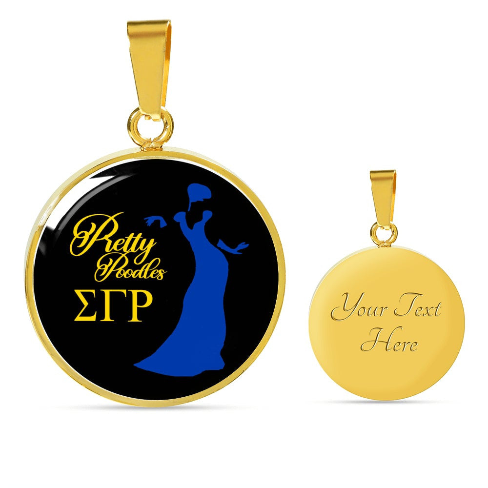 Sorority Necklace - Personalized Sigma Gamma Rho Rolly Luxury Necklace Circle
