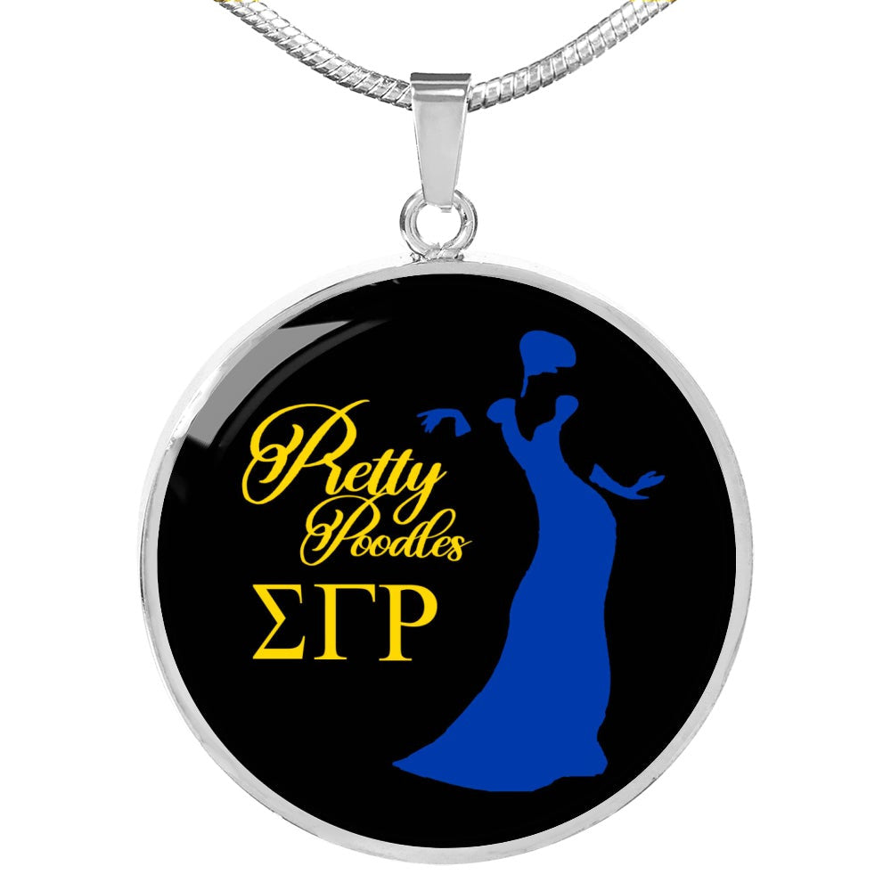 Sorority Necklace - Personalized Sigma Gamma Rho Rolly Luxury Necklace Circle