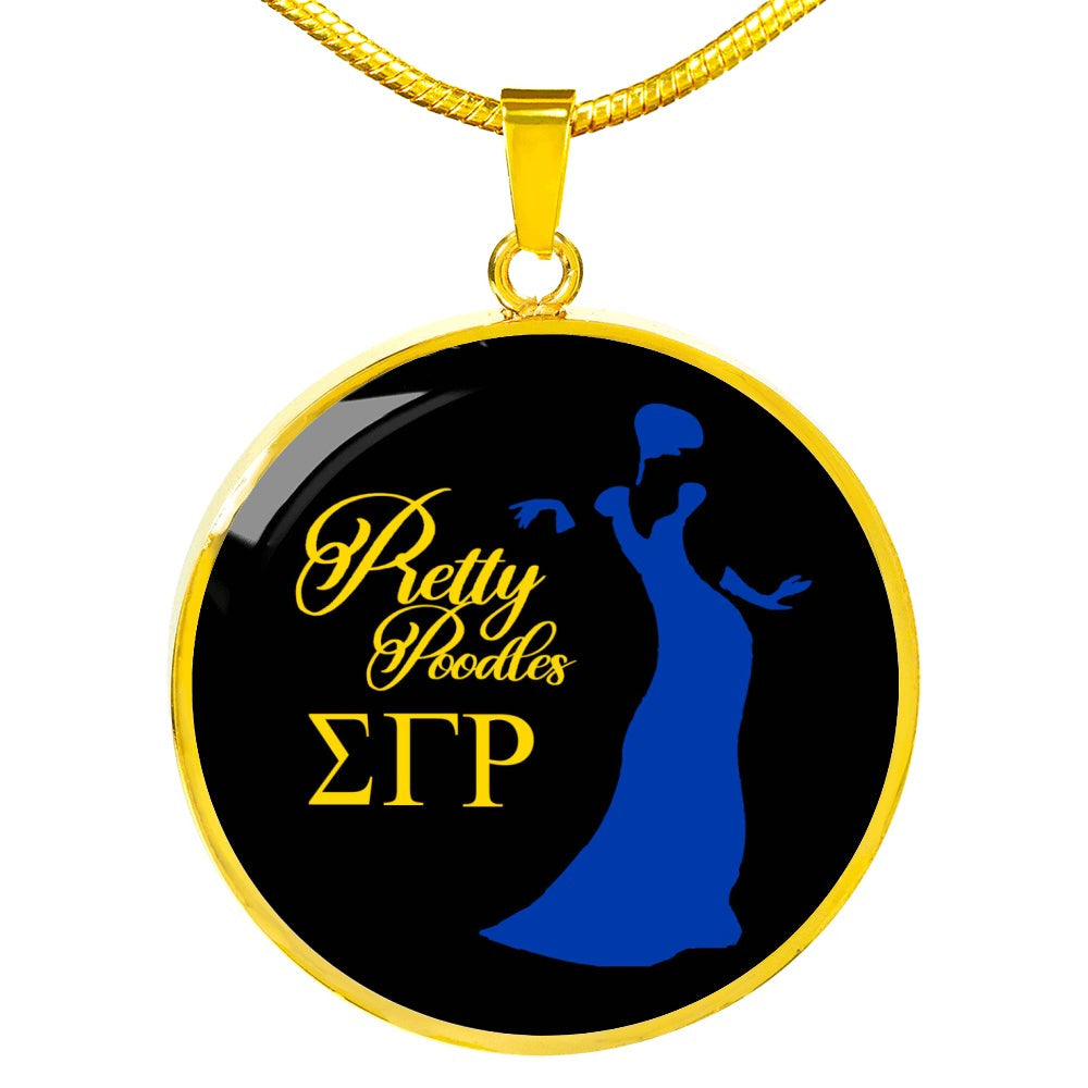 Sorority Necklace - Personalized Sigma Gamma Rho Rolly Luxury Necklace Circle