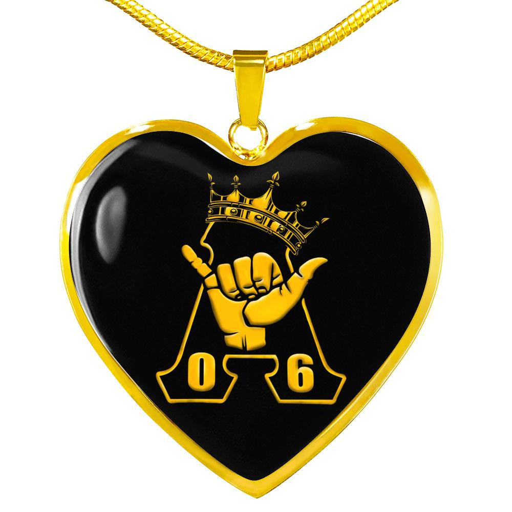 Fraternity Necklace - Alpha Phi Alpha Hand Luxury Necklace Heart