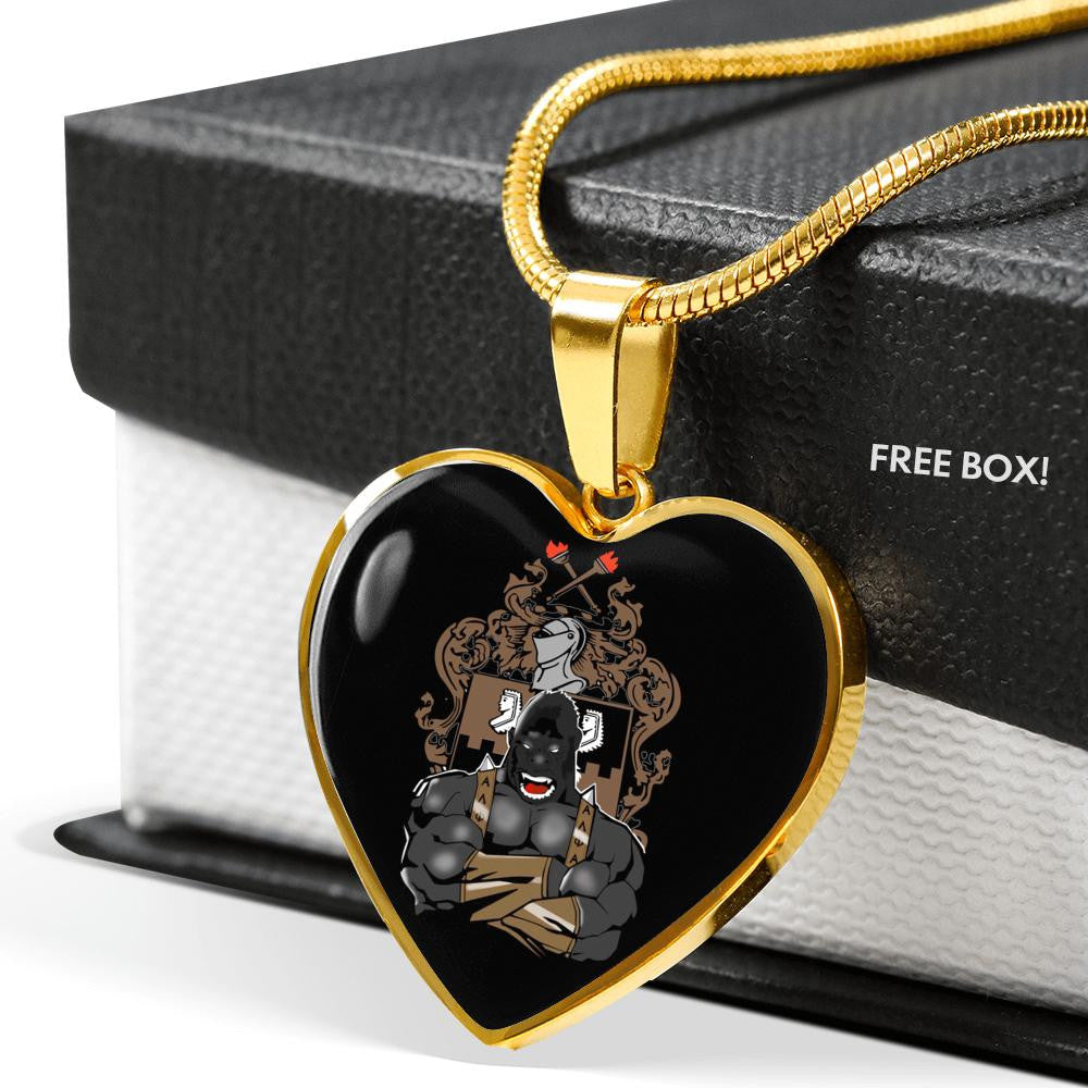 Fraternity Necklace - Alpha Phi Alpha Monkey Luxury Necklace Heart