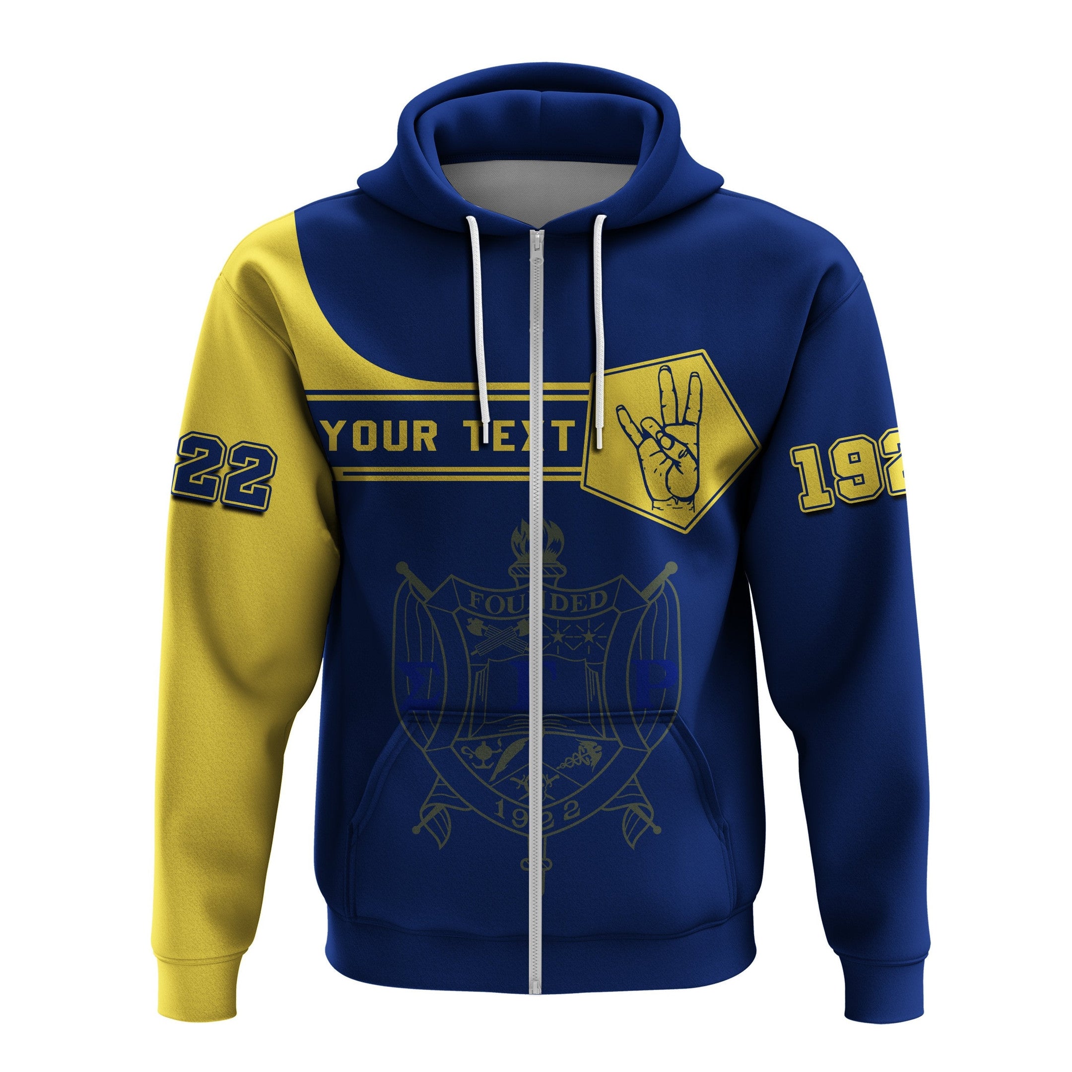 Sorority Hoodie - Personalized Sigma Gamma Rho Zip Hoodie Simple Style