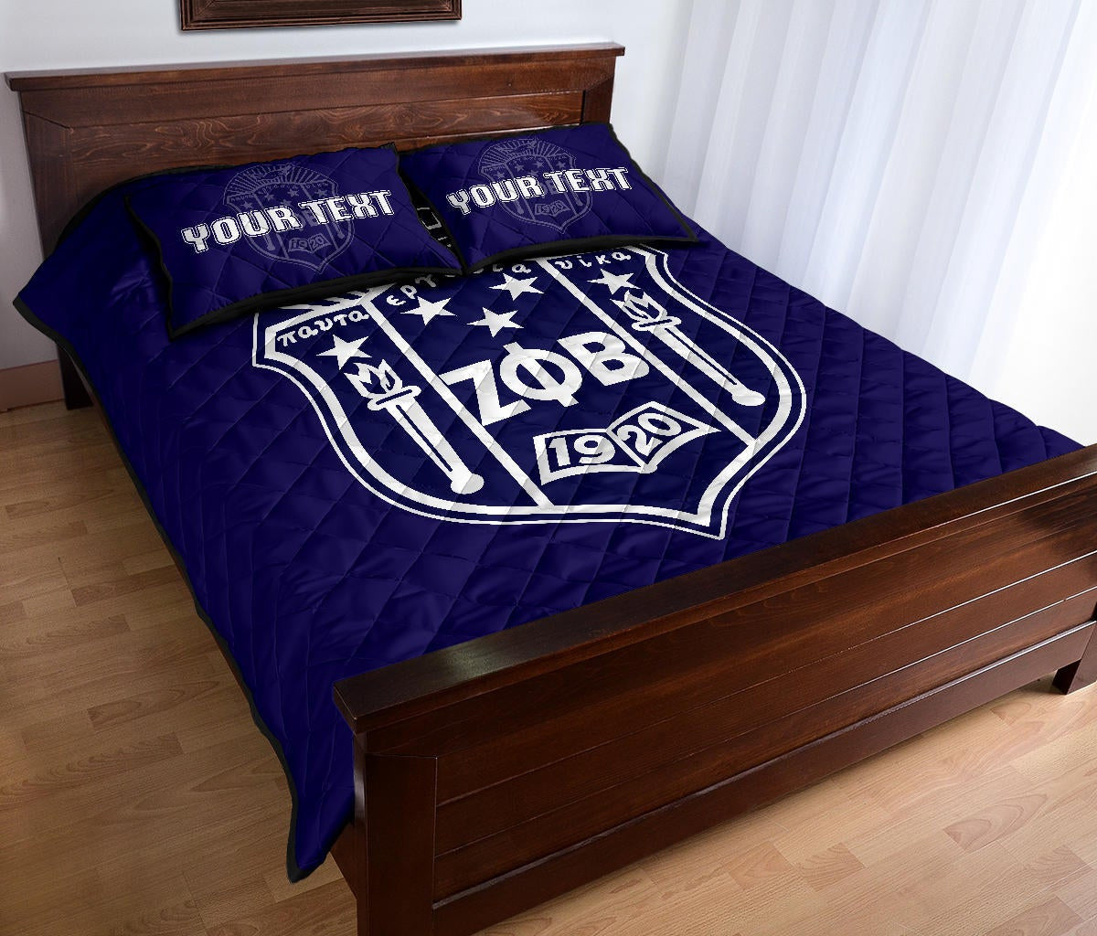 Tothetopcloset Home Set - Personalized Zeta Phi Beta Quilt Bed Set Classic J1