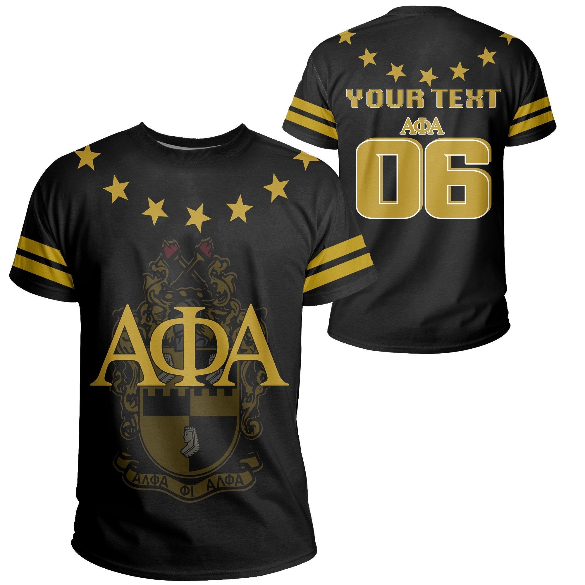 Fraternity TShirt - Personalized Stars Alpha Phi Alpha Tee