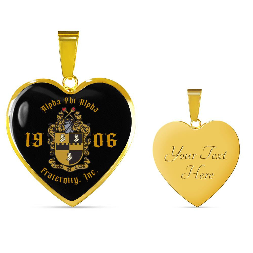 Fraternity Necklace - Alpha Phi Alpha Style Luxury Necklace Heart