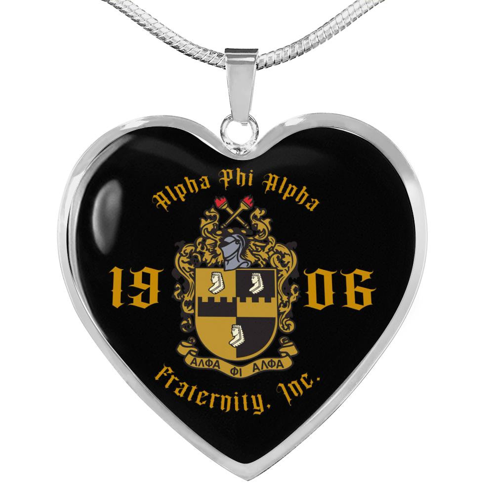 Fraternity Necklace - Alpha Phi Alpha Style Luxury Necklace Heart