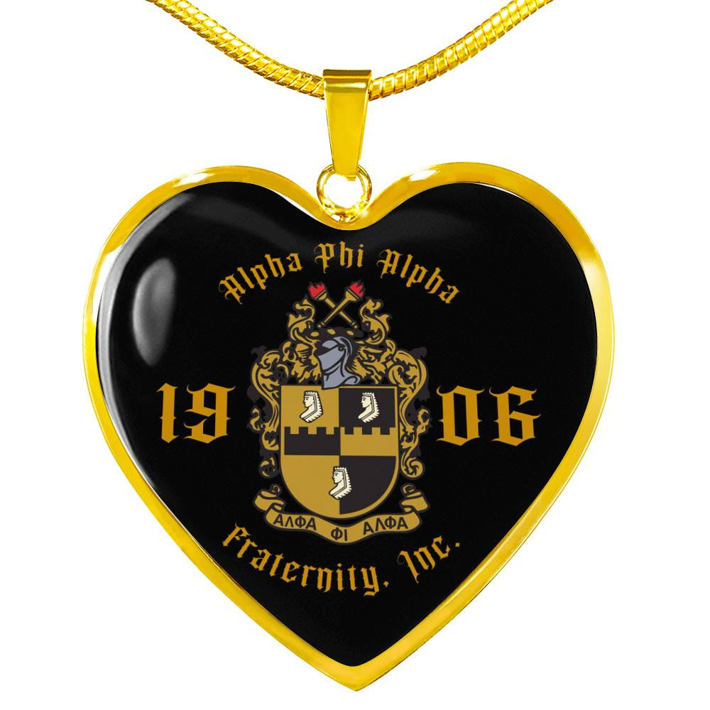 Fraternity Necklace - Alpha Phi Alpha Style Luxury Necklace Heart