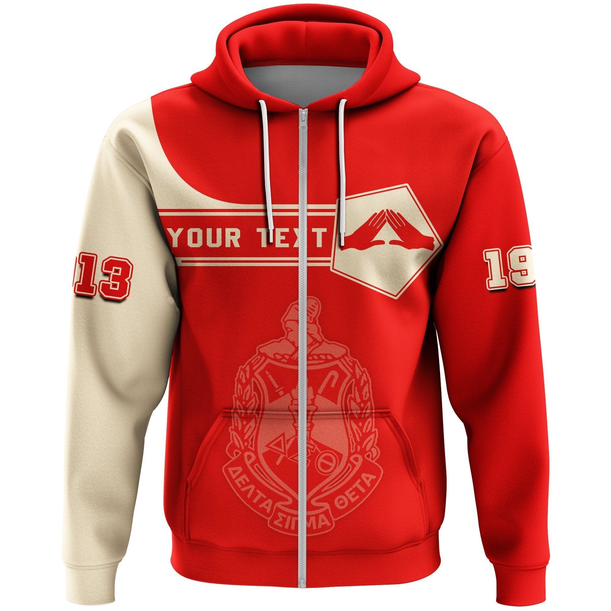 Sorority Hoodie - Personalized Delta Sigma Theta Zip Hoodie Simple Style