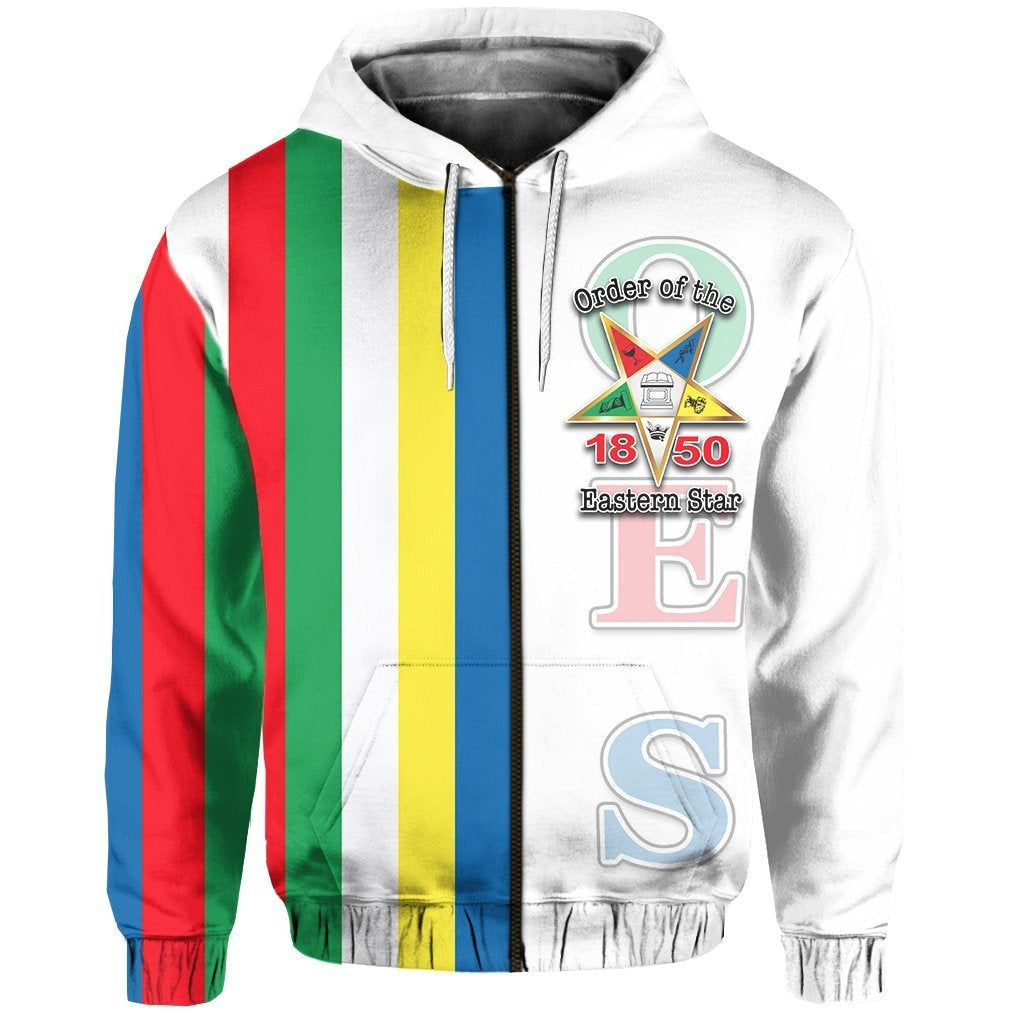 Sorority Hoodie - Personalized Order of the Eastern Star Zip Hoodie OES