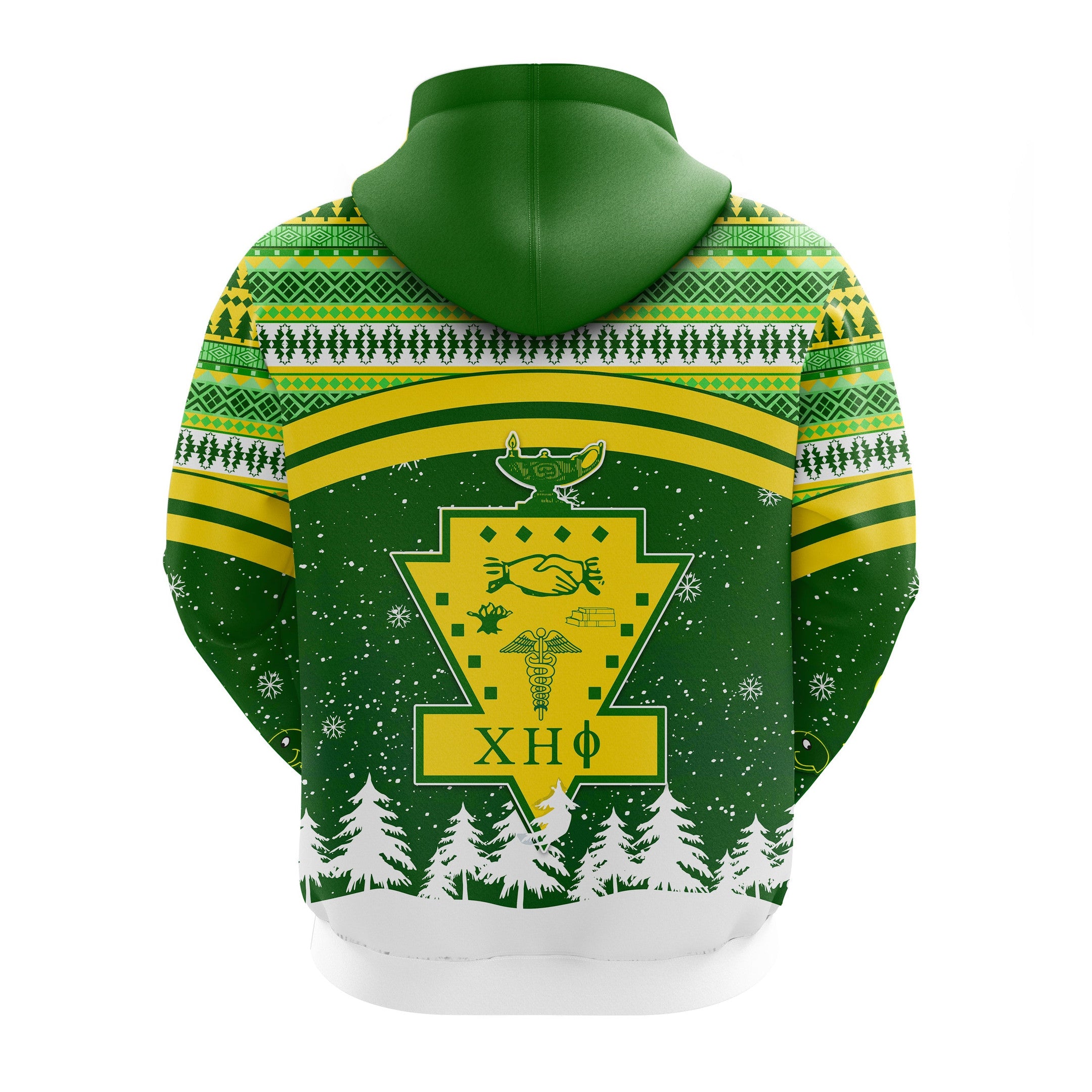 Sorority Hoodie - Personalized Chi Eta Phi Christmas Zip Hoodie African Pattern