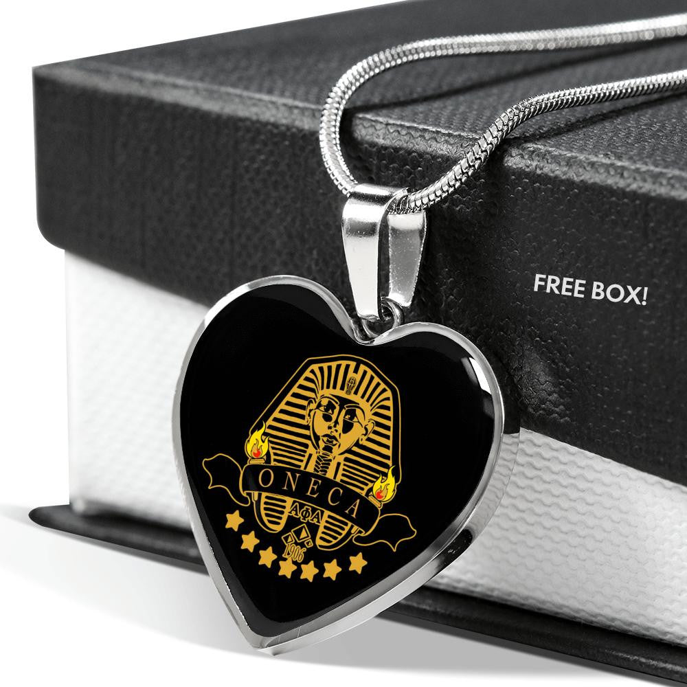 Fraternity Necklace - Alpha Phi Alpha Oneca Luxury Necklace Heart