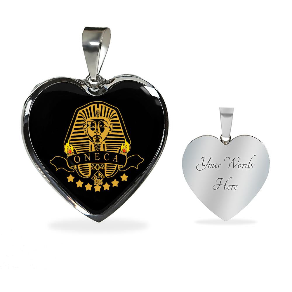 Fraternity Necklace - Alpha Phi Alpha Oneca Luxury Necklace Heart