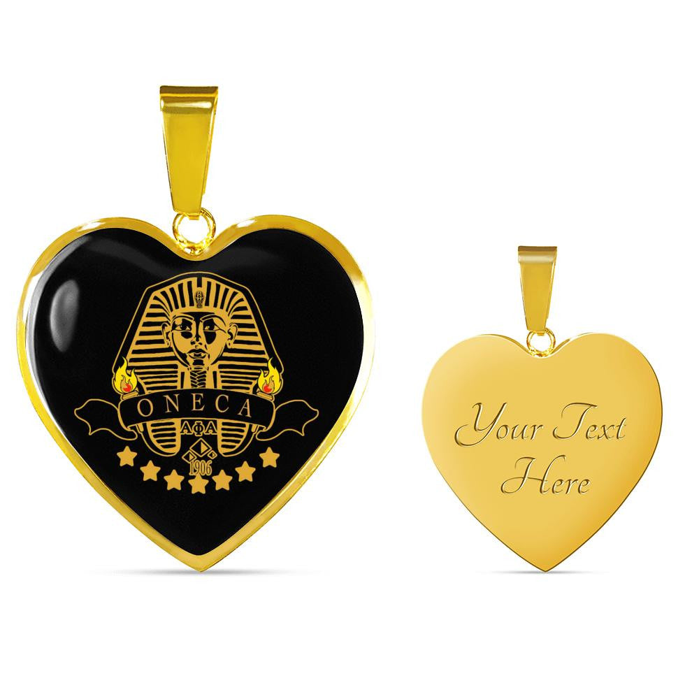 Fraternity Necklace - Alpha Phi Alpha Oneca Luxury Necklace Heart