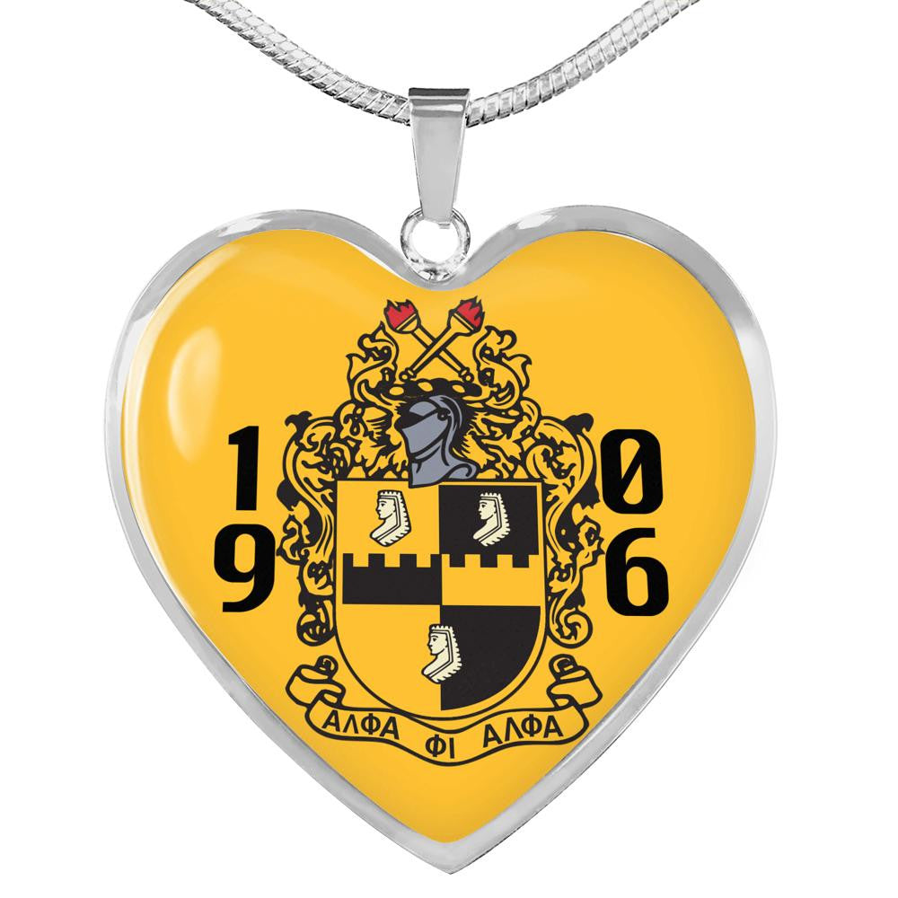 Fraternity Necklace - Alpha Phi Alpha Luxury Necklace Heart