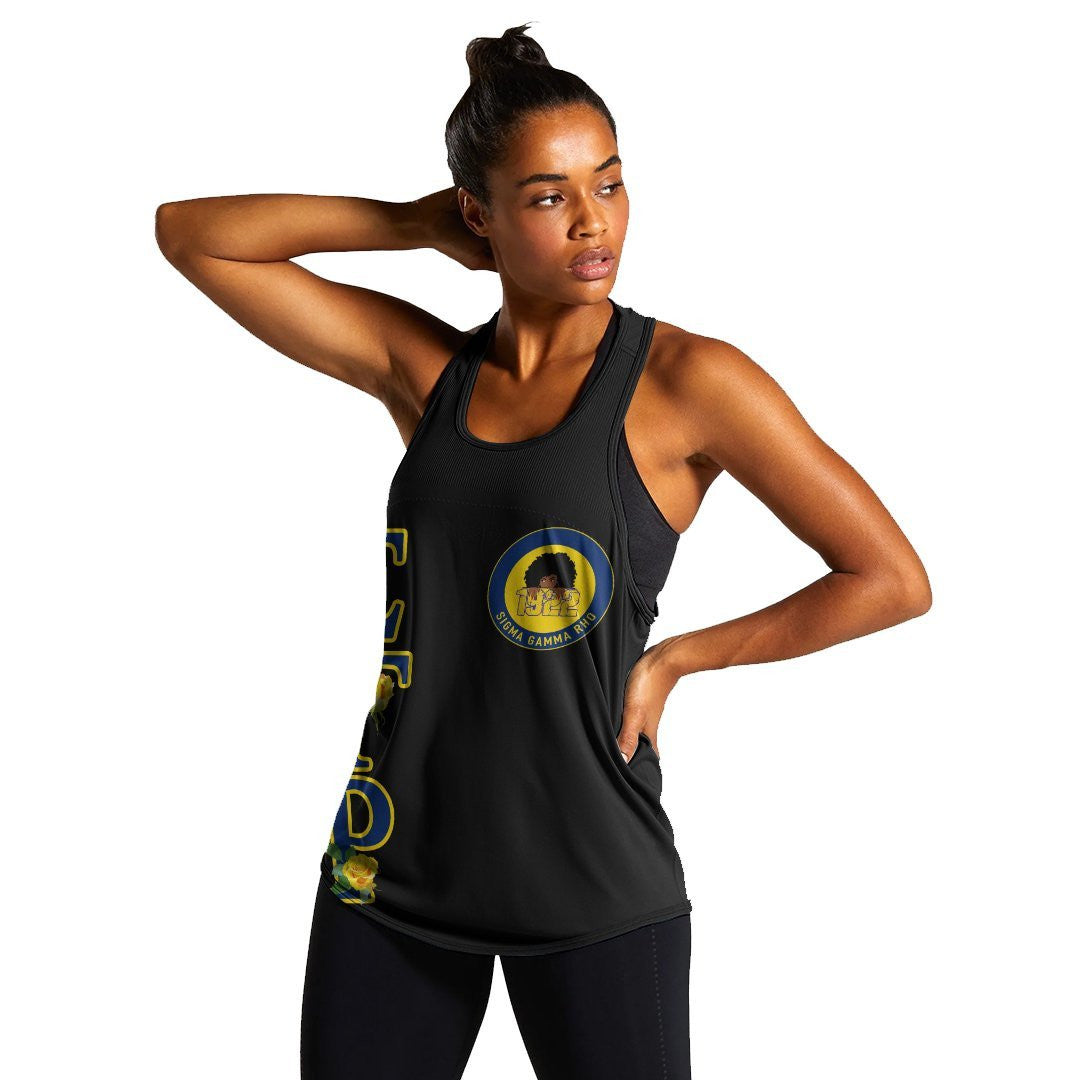 Sorority Tank Top - Sigma Gamma Rho Yellow Rose Women's Racerback Tank