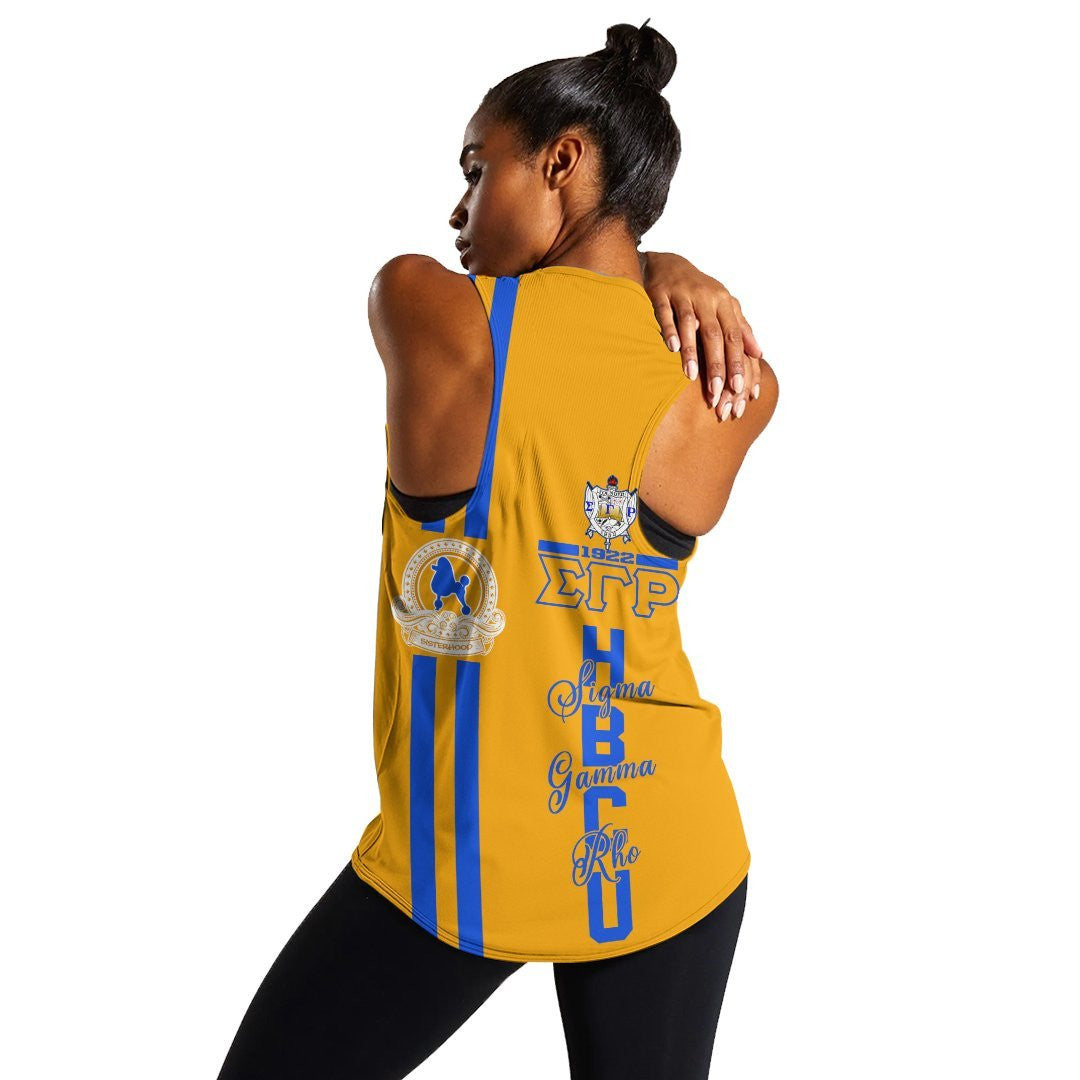 Sorority Tank Top - HBCU Sigma Gamma Rho Poodle Racerback Tank