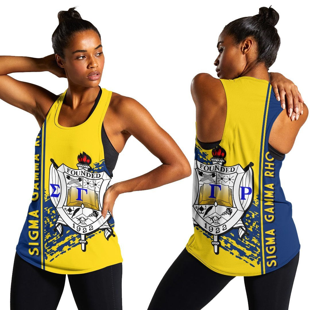 Sorority Tank Top - Sigma Gamma Rho Women's Racerback Tank Quarter Style