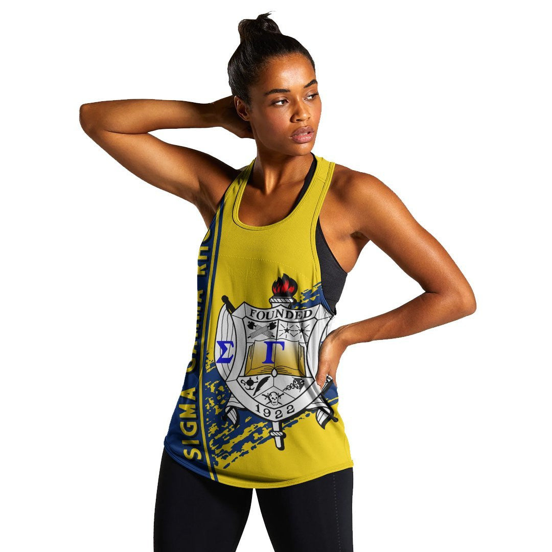 Sorority Tank Top - Sigma Gamma Rho Women's Racerback Tank Quarter Style