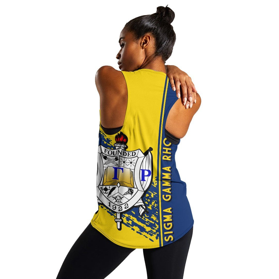 Sorority Tank Top - Sigma Gamma Rho Women's Racerback Tank Quarter Style