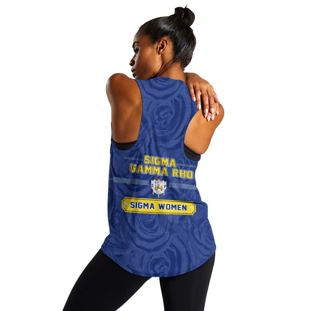 Sorority Tank Top - Sigma Gamma Rho Rose Peals Women's Racerback Tank