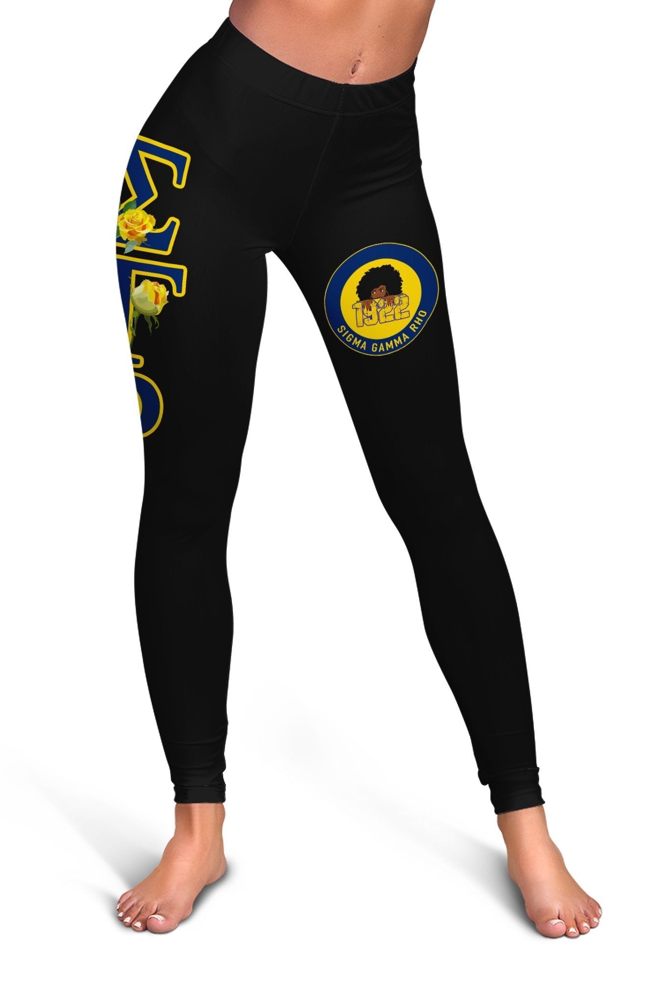 Sorority Legging - Sigma Gamma Rho Yellow Rose Legging