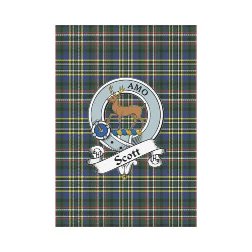 Green Modern Tartan Clan Flag Badge