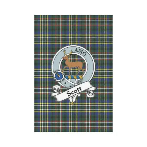 Green Modern Tartan Clan Flag Badge