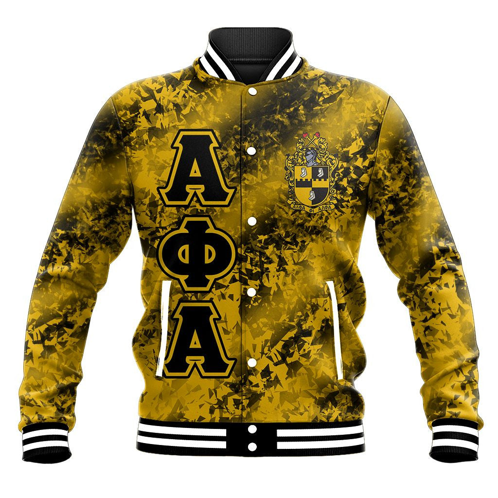 Fraternity Jacket - Alpha Phi Alphas 1906 Diamond Pattern Baseball Jacket