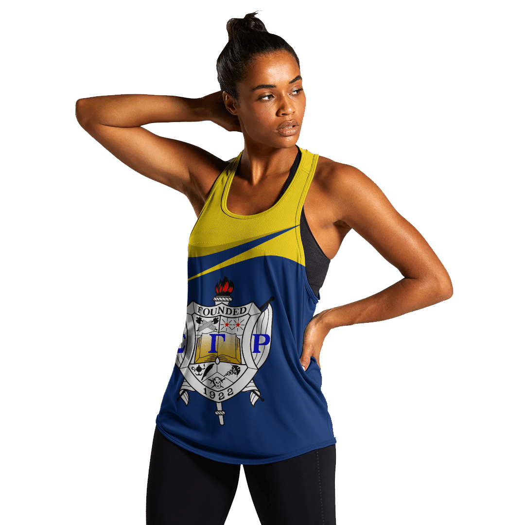 Sorority Tank Top - Sigma Gamma Rho Curve Style Women's Racerback Tank