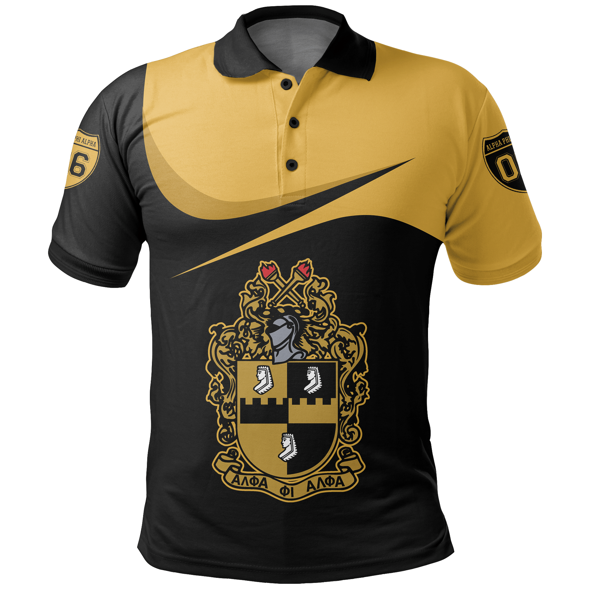 Fraternity Polo - Alpha Phi Alpha Curve Style Polo Shirt