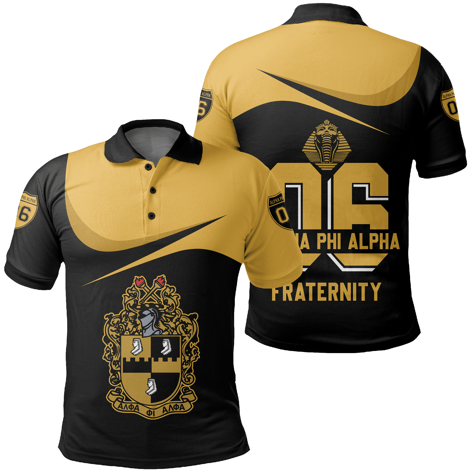 Fraternity Polo - Alpha Phi Alpha Curve Style Polo Shirt