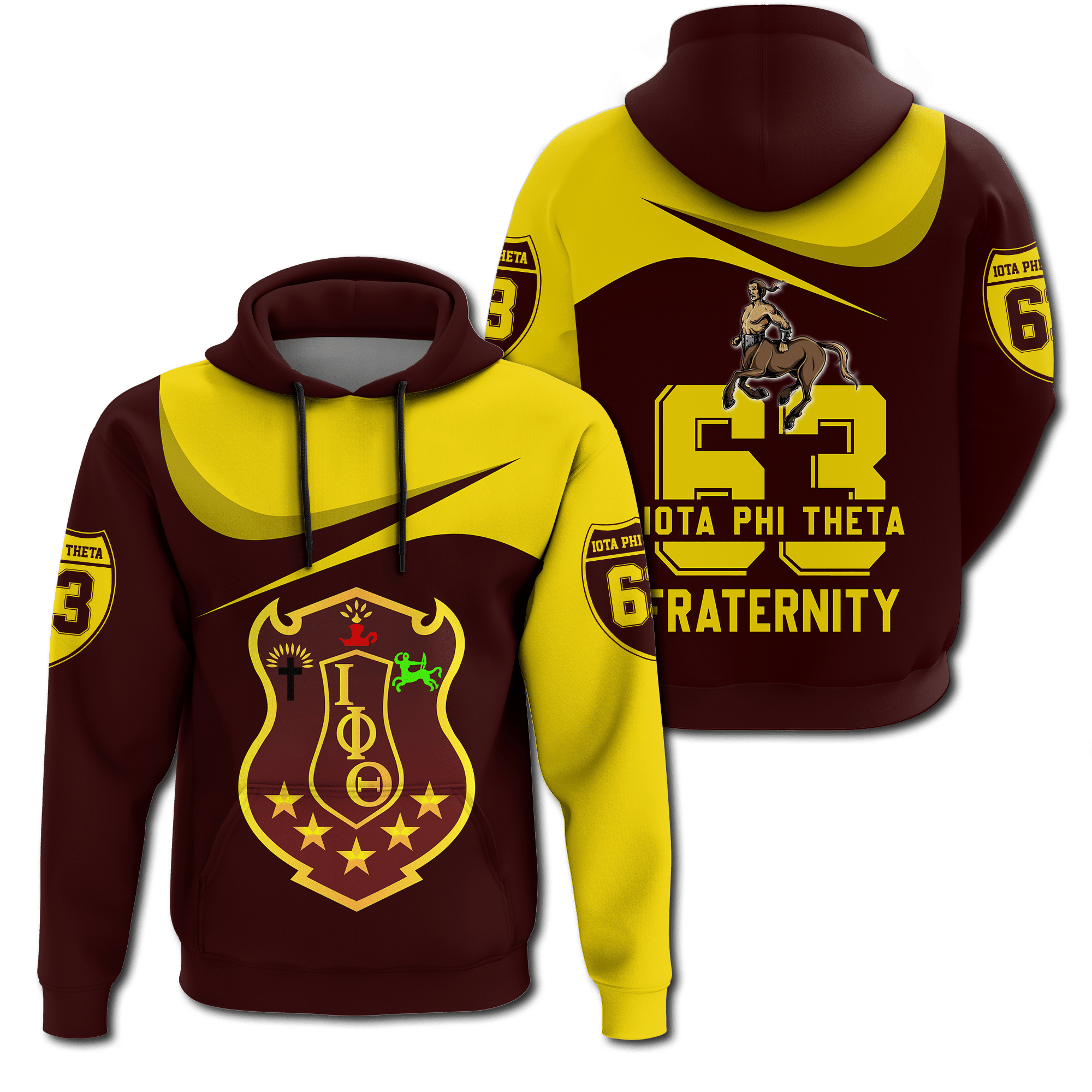 Fraternity Hoodie - Iota Phi Theta Curve Style Hoodie